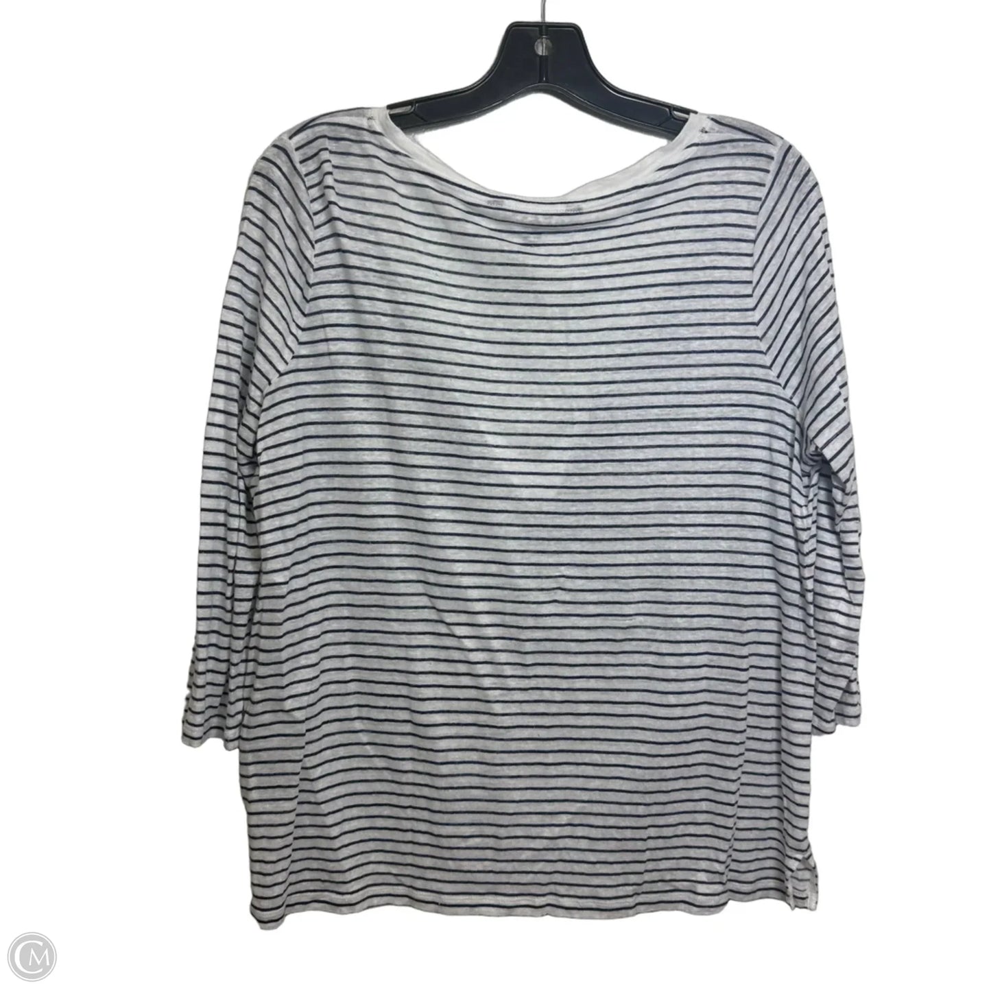 Top Long Sleeve By Lauren By Ralph Lauren In Striped Pattern, Size: L