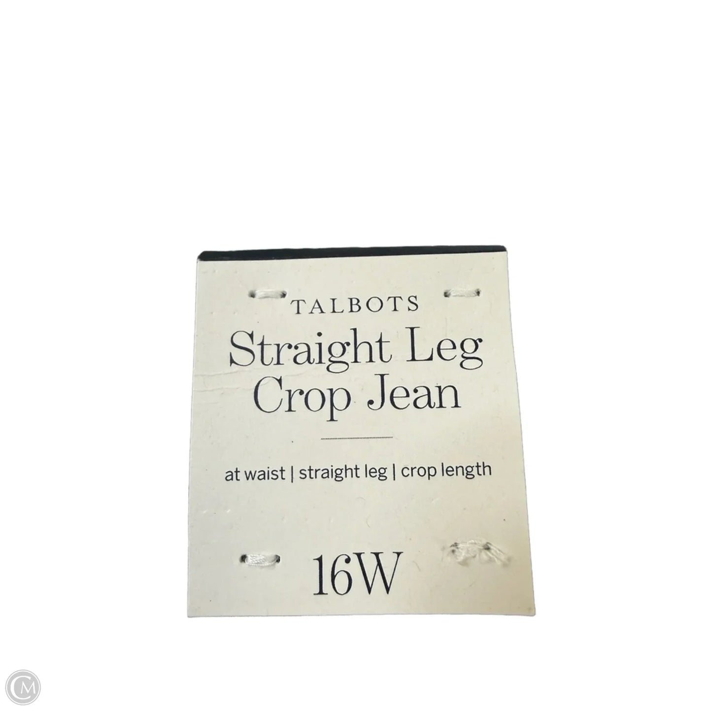 Jeans Straight crop By Talbots In Blue Denim, Size: 16