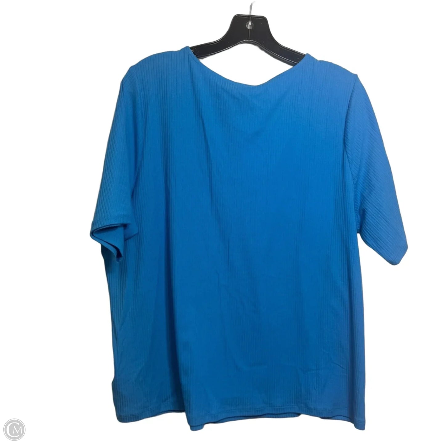 Top Short Sleeve By Talbots In Blue, Size: 2x