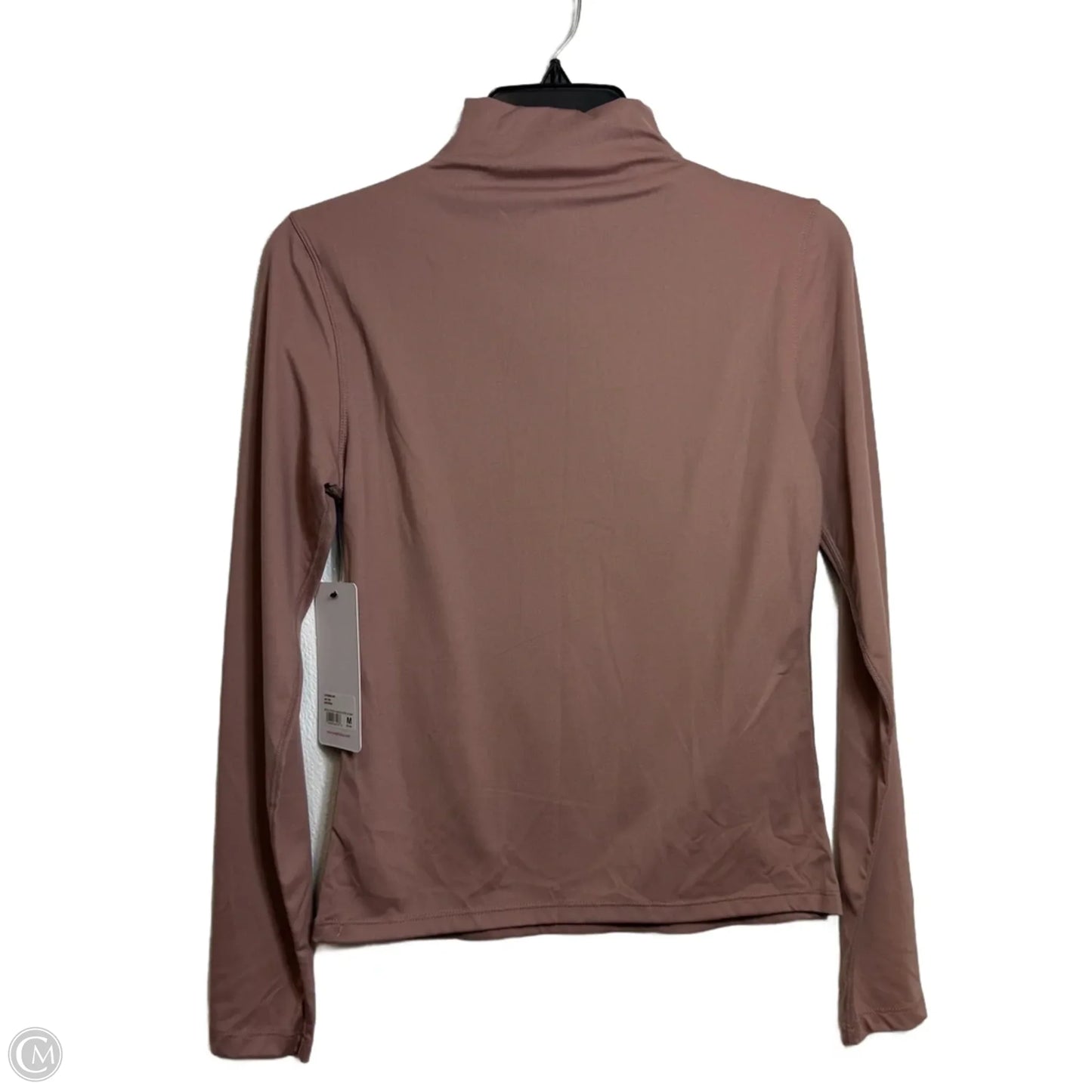Athletic Top Long Sleeve Crewneck By Yogalicious In Taupe, Size: M