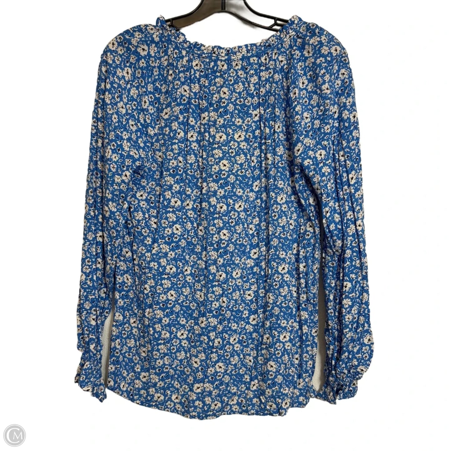 Top Long Sleeve By Alexander Jordan In Blue, Size: S