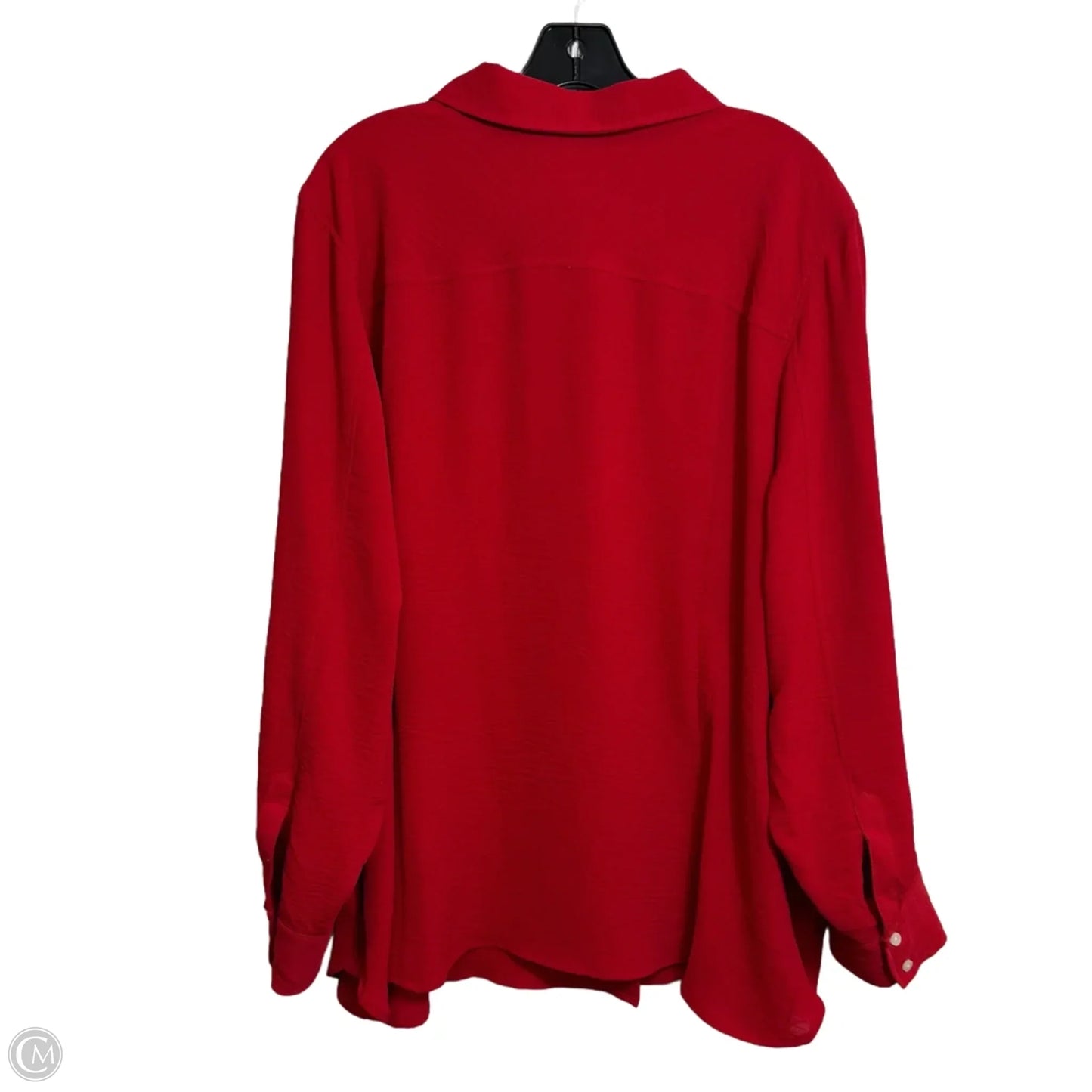 Blouse Long Sleeve By Tommy Hilfiger In Red, Size: 2x