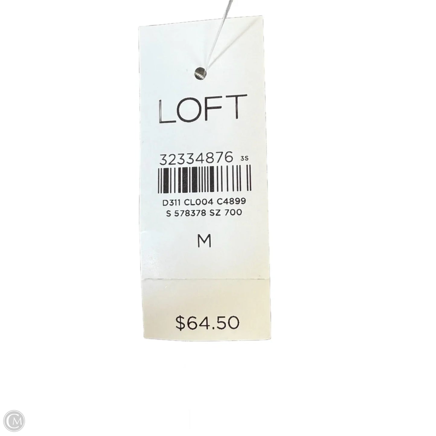 Blouse Long Sleeve By Loft In Black & White, Size: M