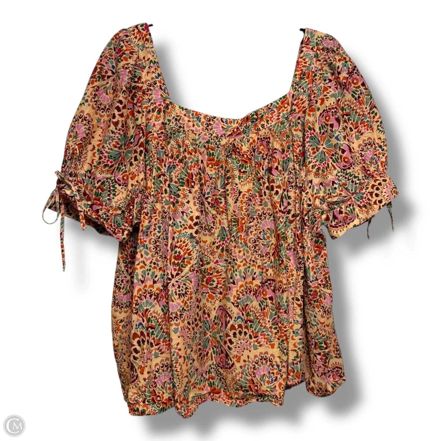 Top Short Sleeve Basic By Dr2 In Peach, Size: Xl