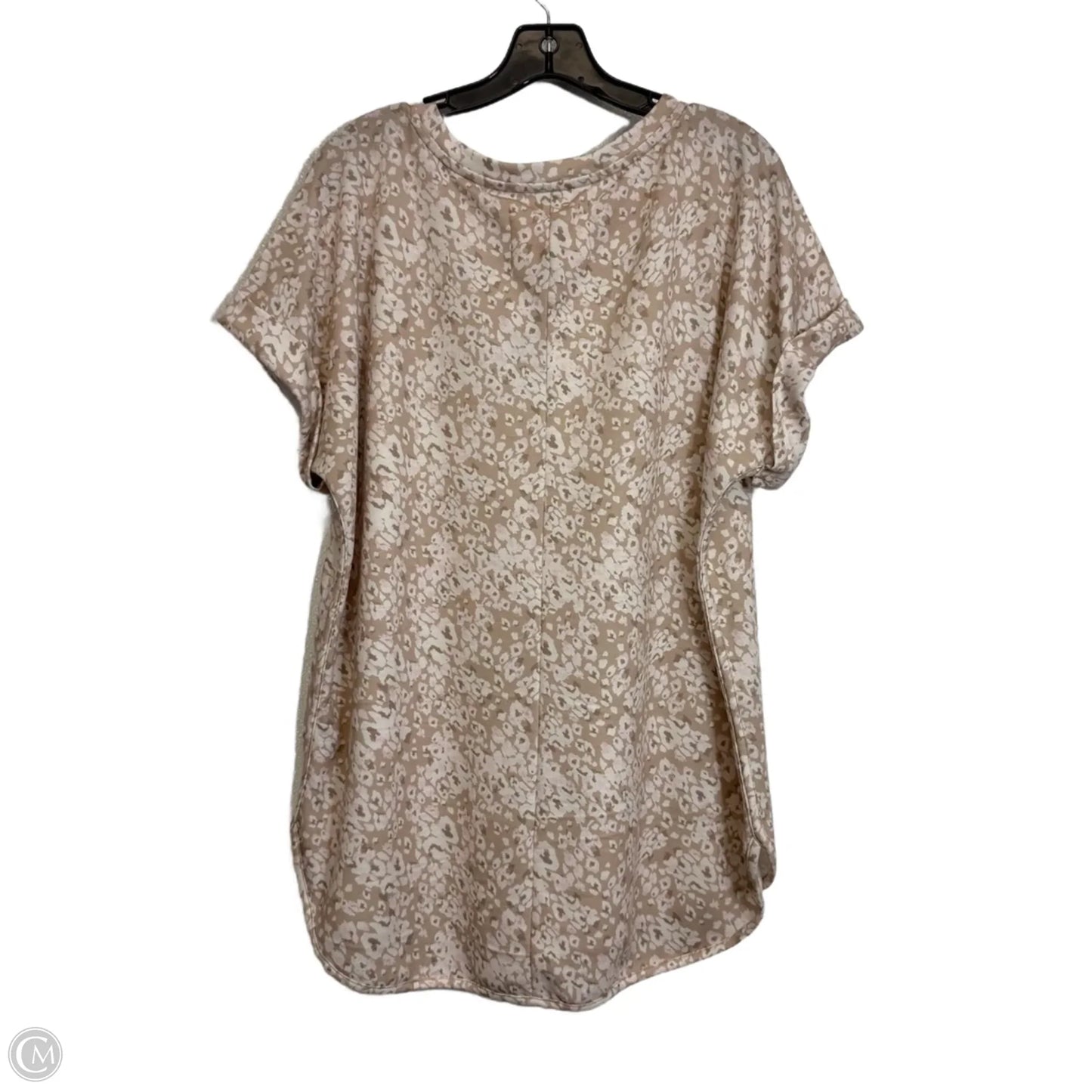 Top Short Sleeve Basic By Cupio In Brown, Size: Xl