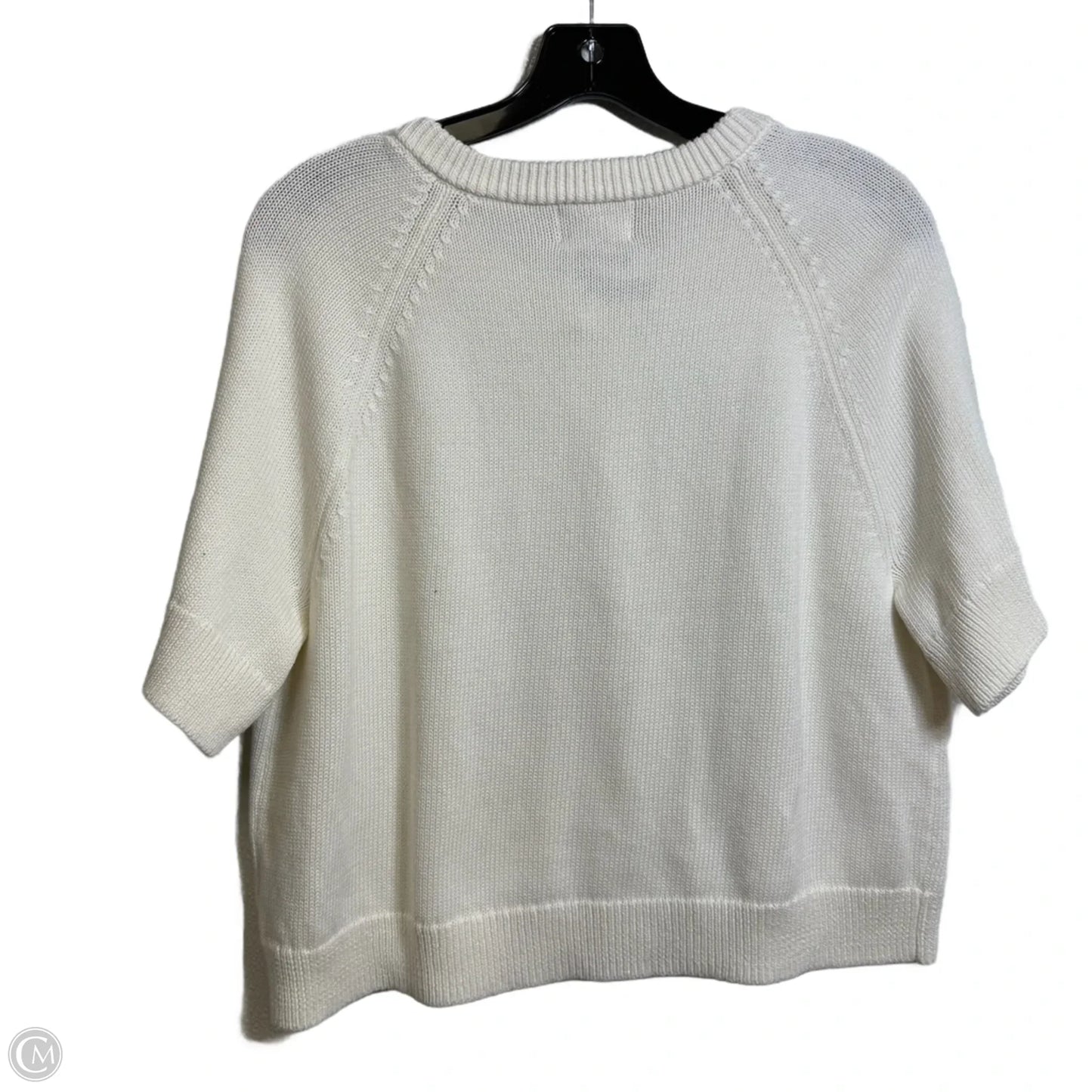 Sweater Short Sleeve By Universal Thread In White, Size: L