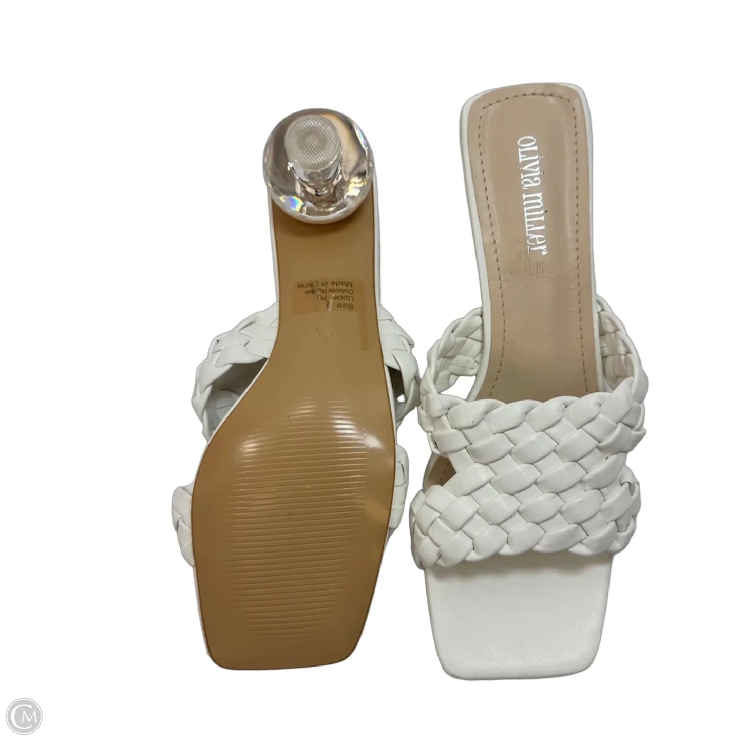 Shoes Heels Kitten By Olivia Miller In White, Size: 9