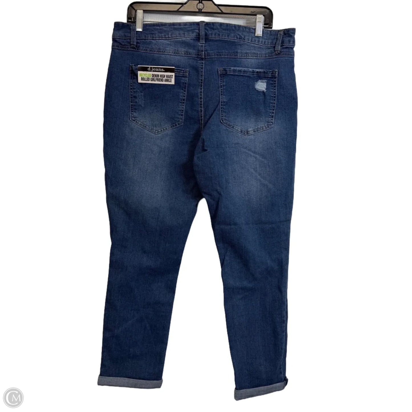 Jeans Boyfriend By D Jeans In Blue Denim, Size: 16