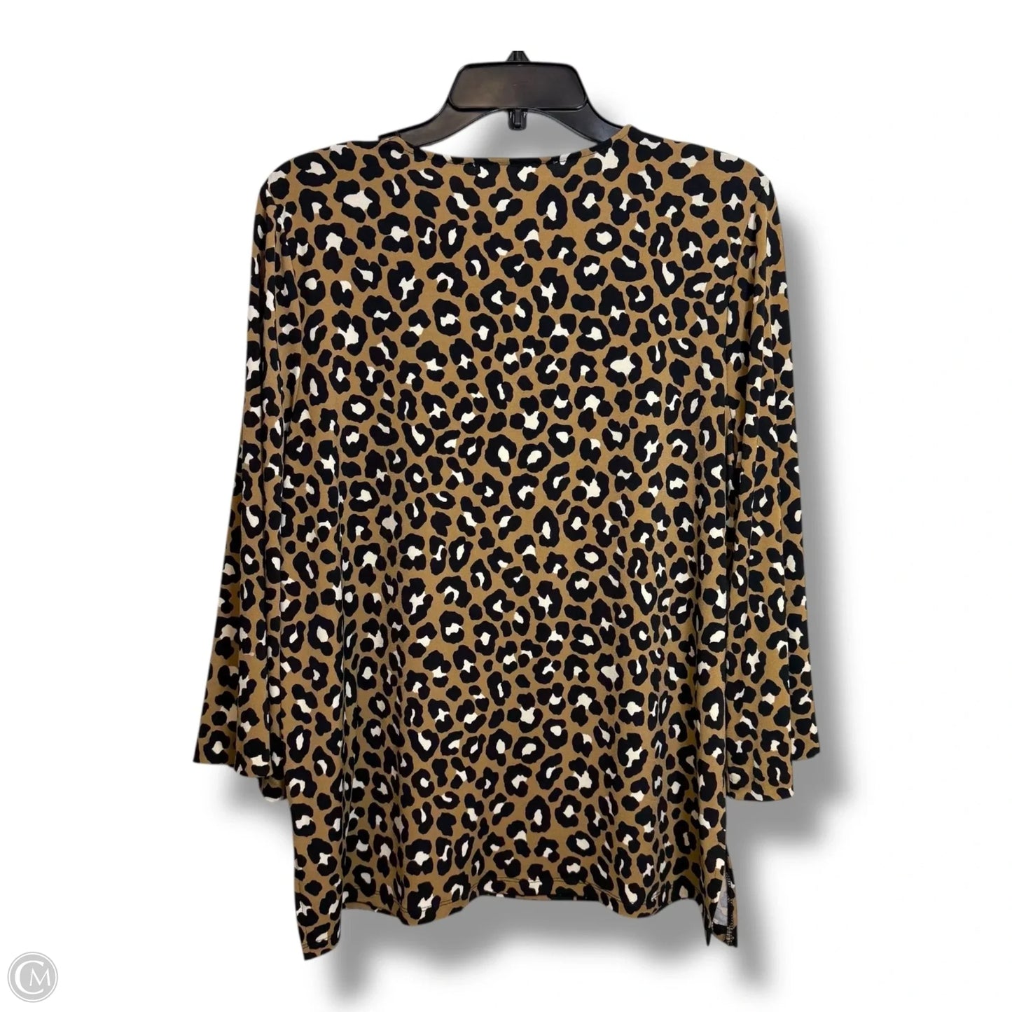 Top Long Sleeve By Michael By Michael Kors In Animal Print, Size: L