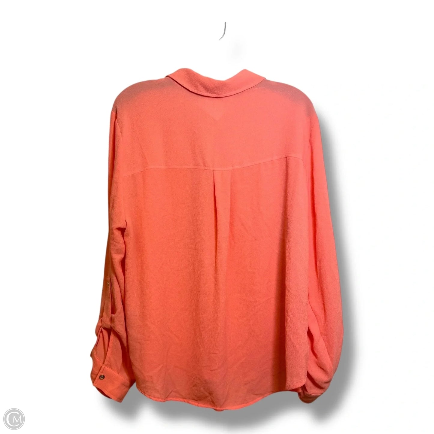 Top Long Sleeve Designer By Michael Kors In Peach, Size: Xl
