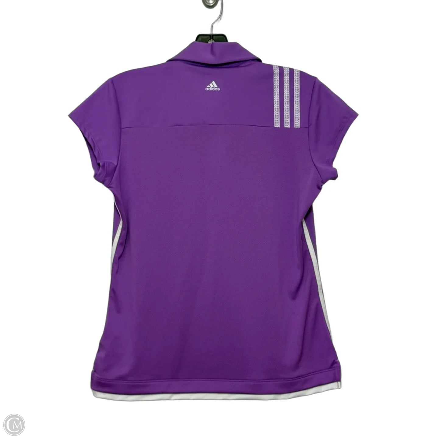 Athletic Top Short Sleeve By Adidas In Purple, Size: M