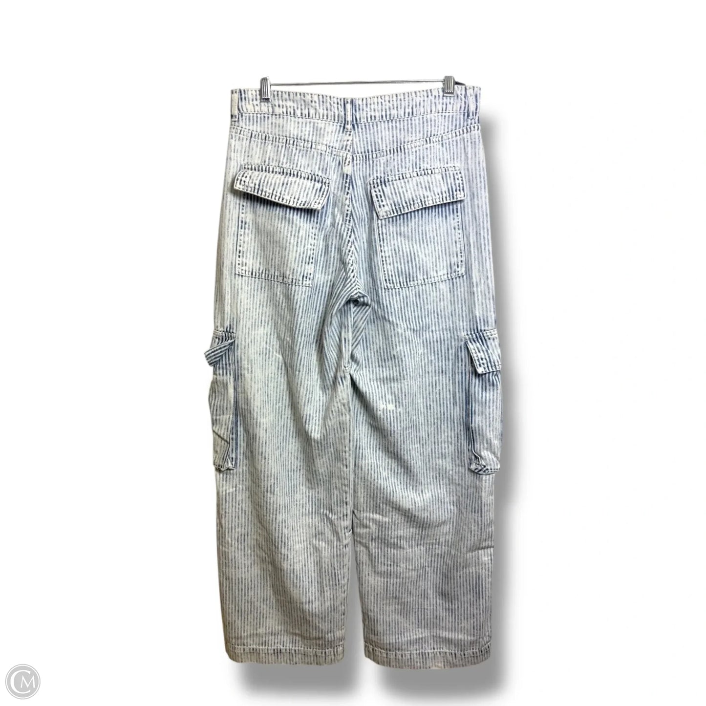 Jeans Wide Leg By Altard State In Striped Pattern, Size: M