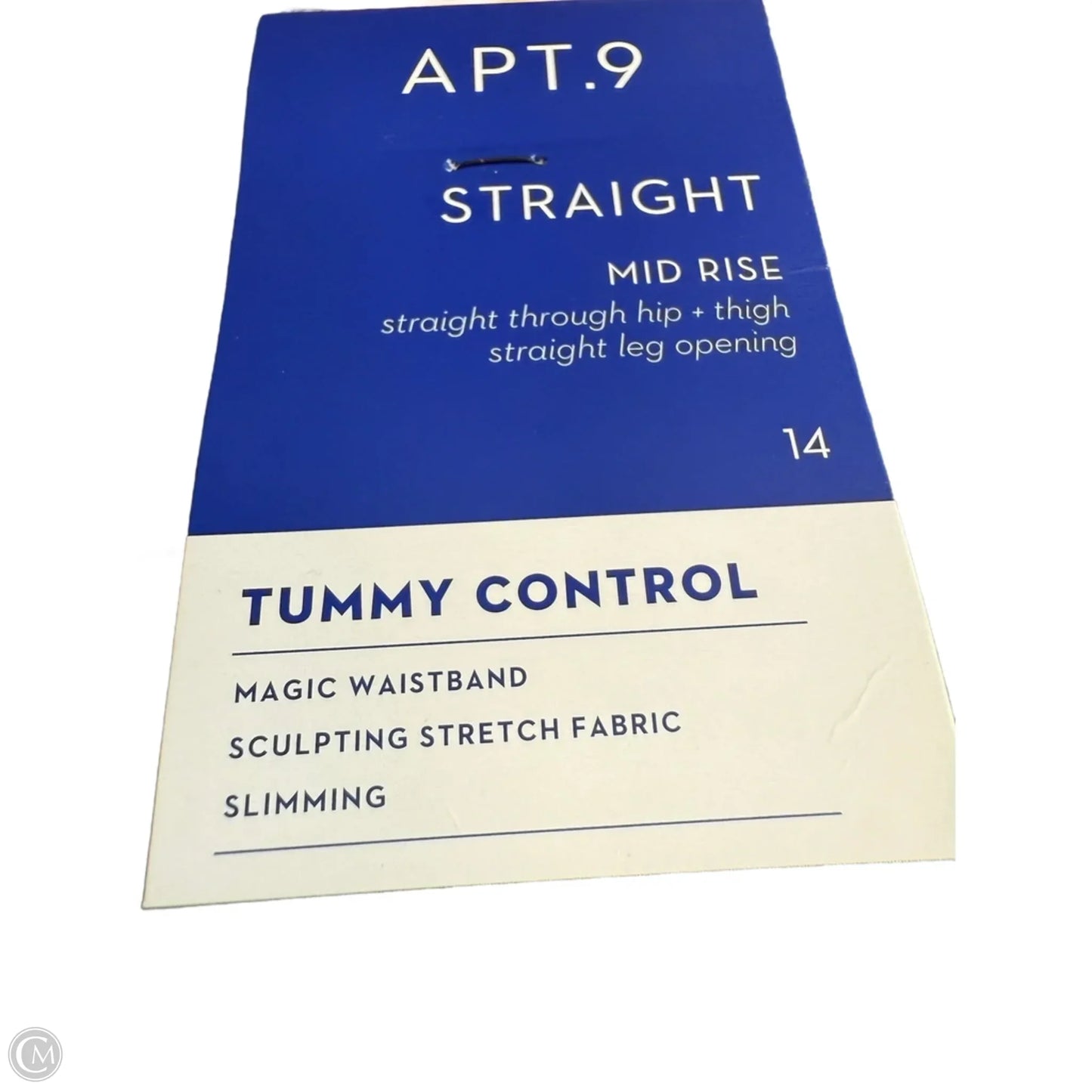 Jeans Straight By Apt 9 In Blue Denim, Size: 14