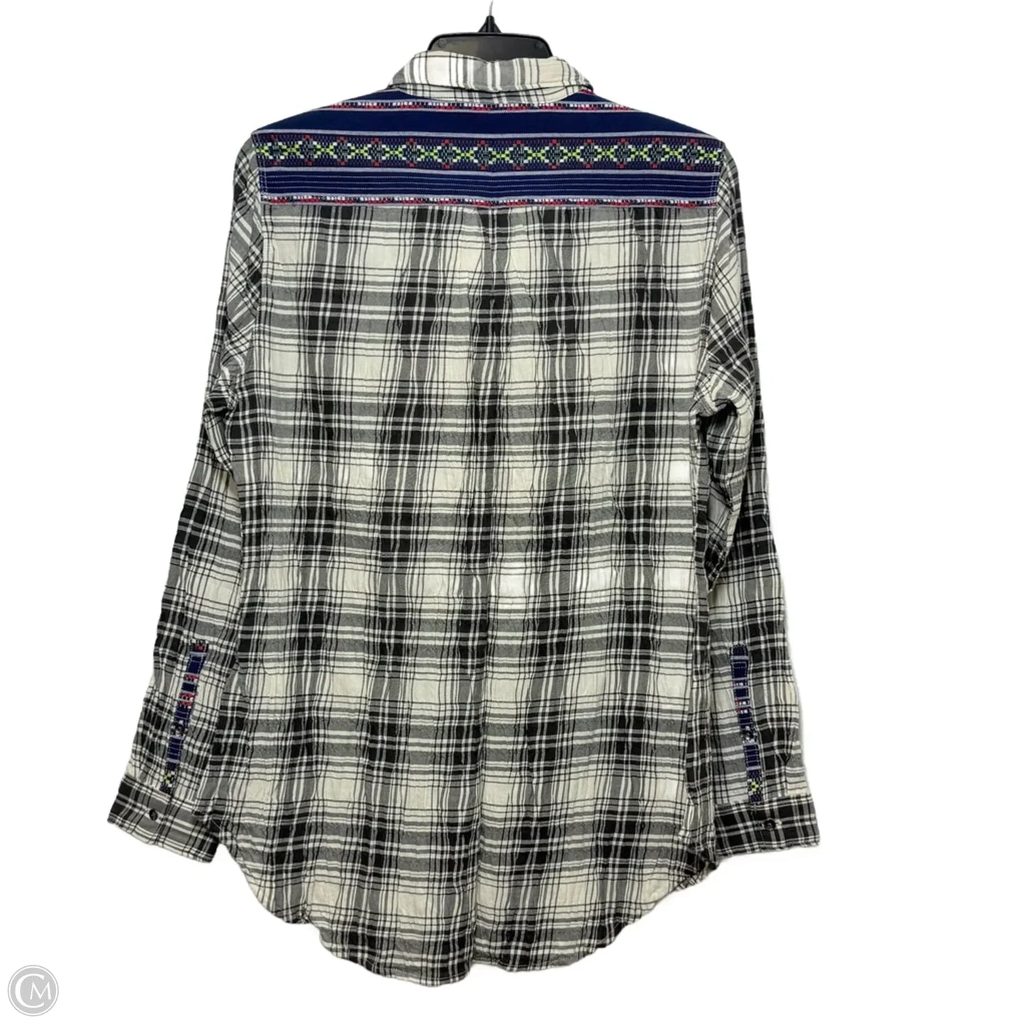 Top Long Sleeve By Woolrich In Plaid Pattern, Size: M