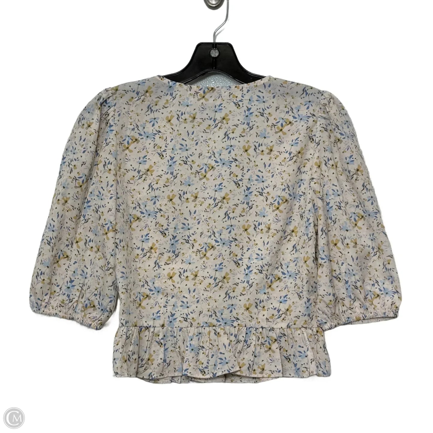 Top 3/4 Sleeve By Lush In Floral Print, Size: S