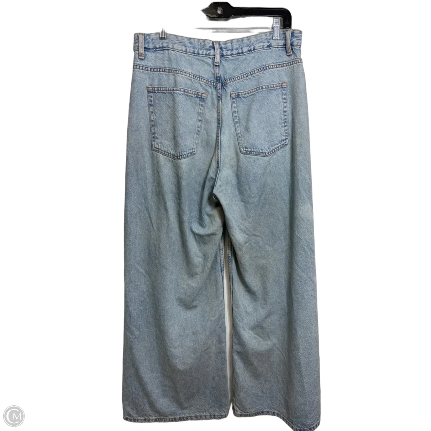 Jeans Wide Leg By Bershka In Blue Denim, Size: 6