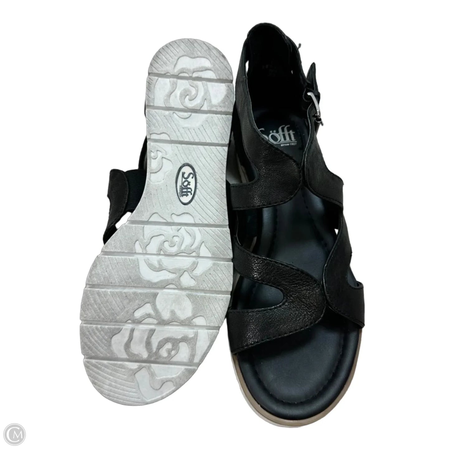 Sandals Flats By Sofft In Black, Size: 8.5