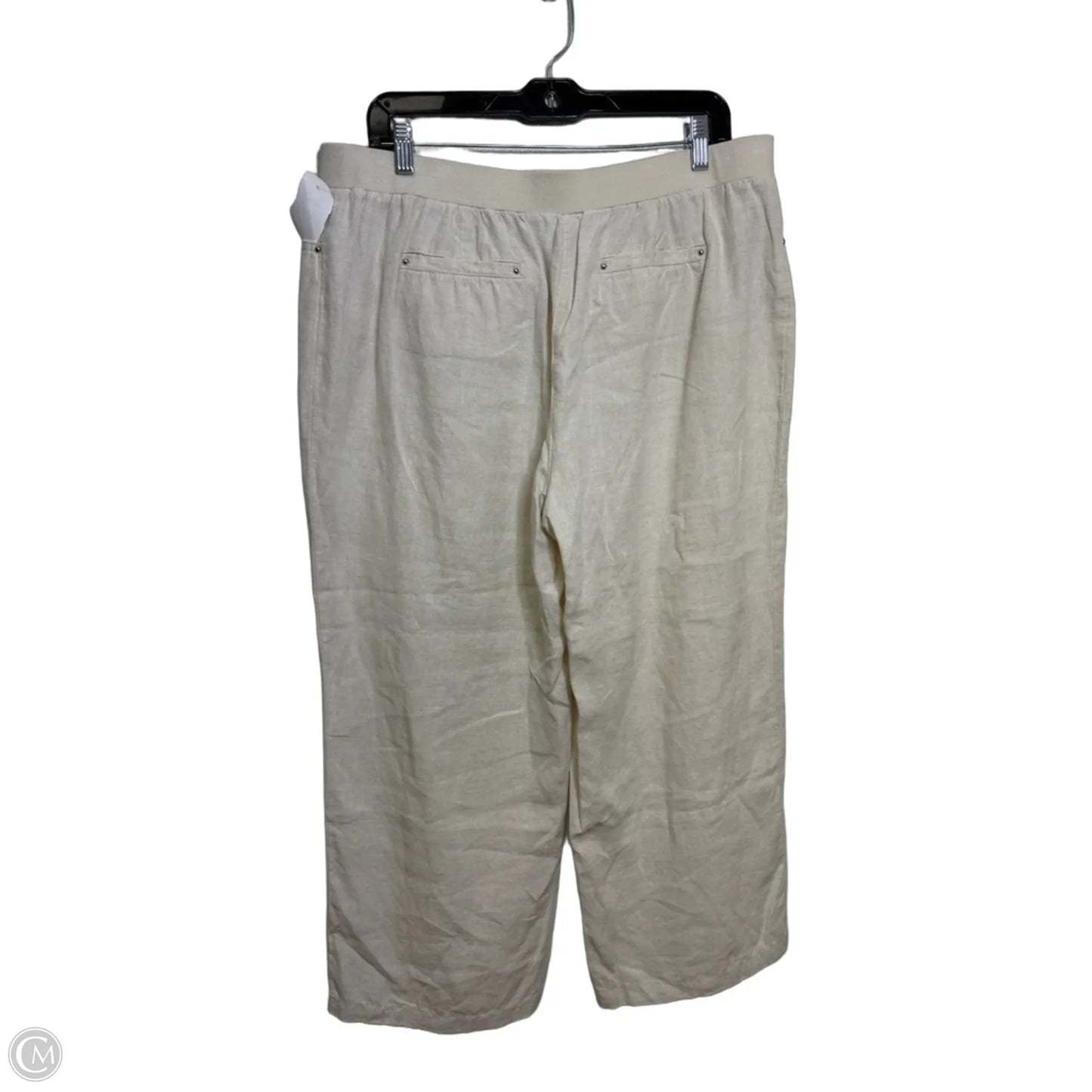 Pants Linen By Jm Collections In Beige, Size: L