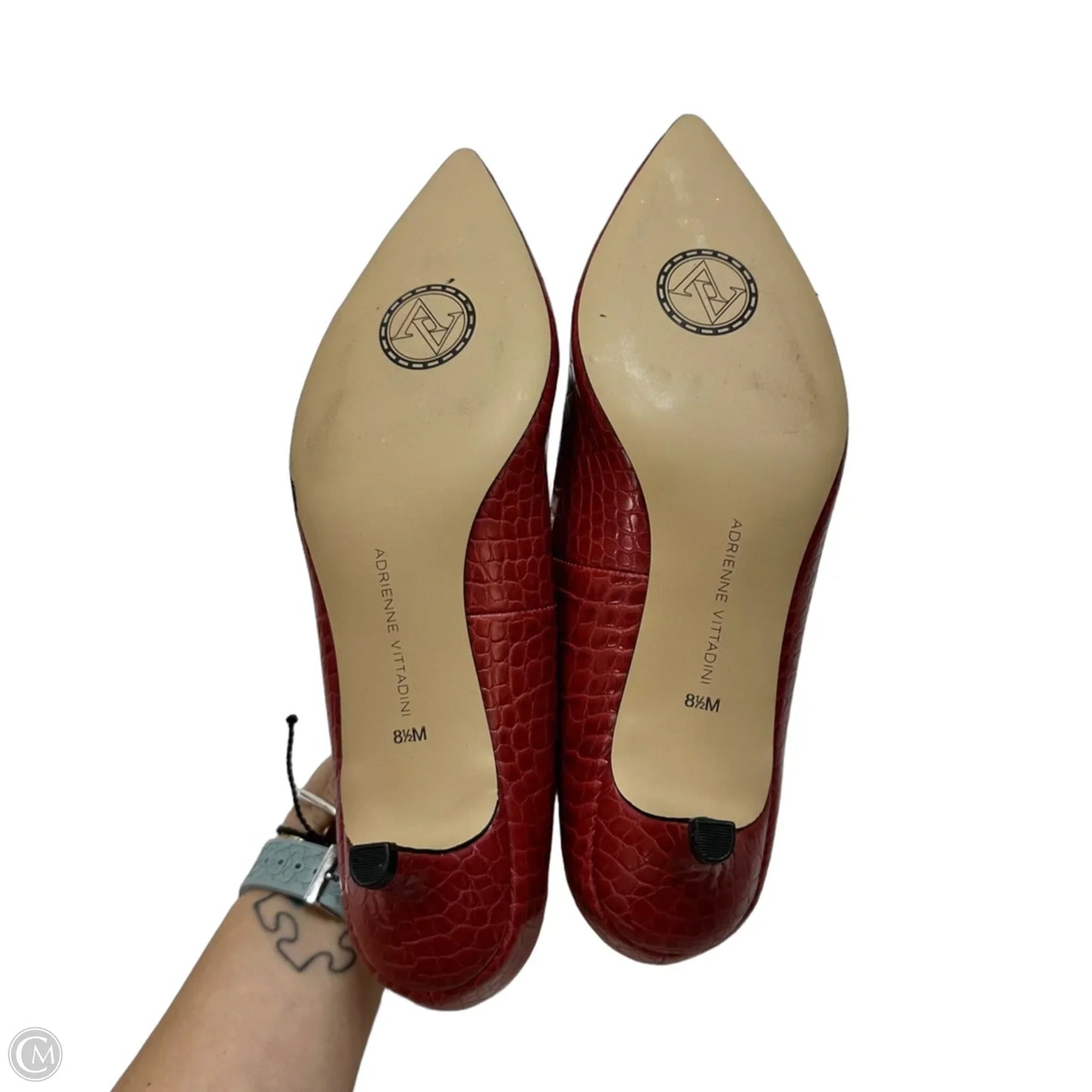 Shoes Heels Kitten By Adrienne Vittadini In Red, Size: 8.5