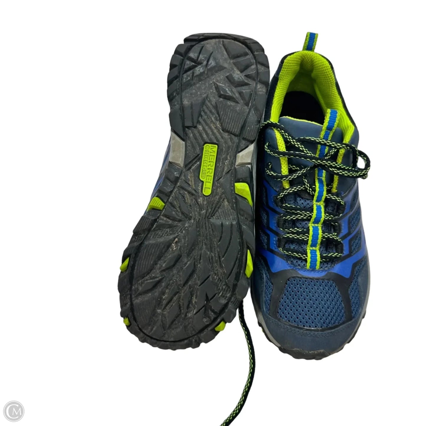 Shoes Flats By Merrell In Blue & Green, Size: 7