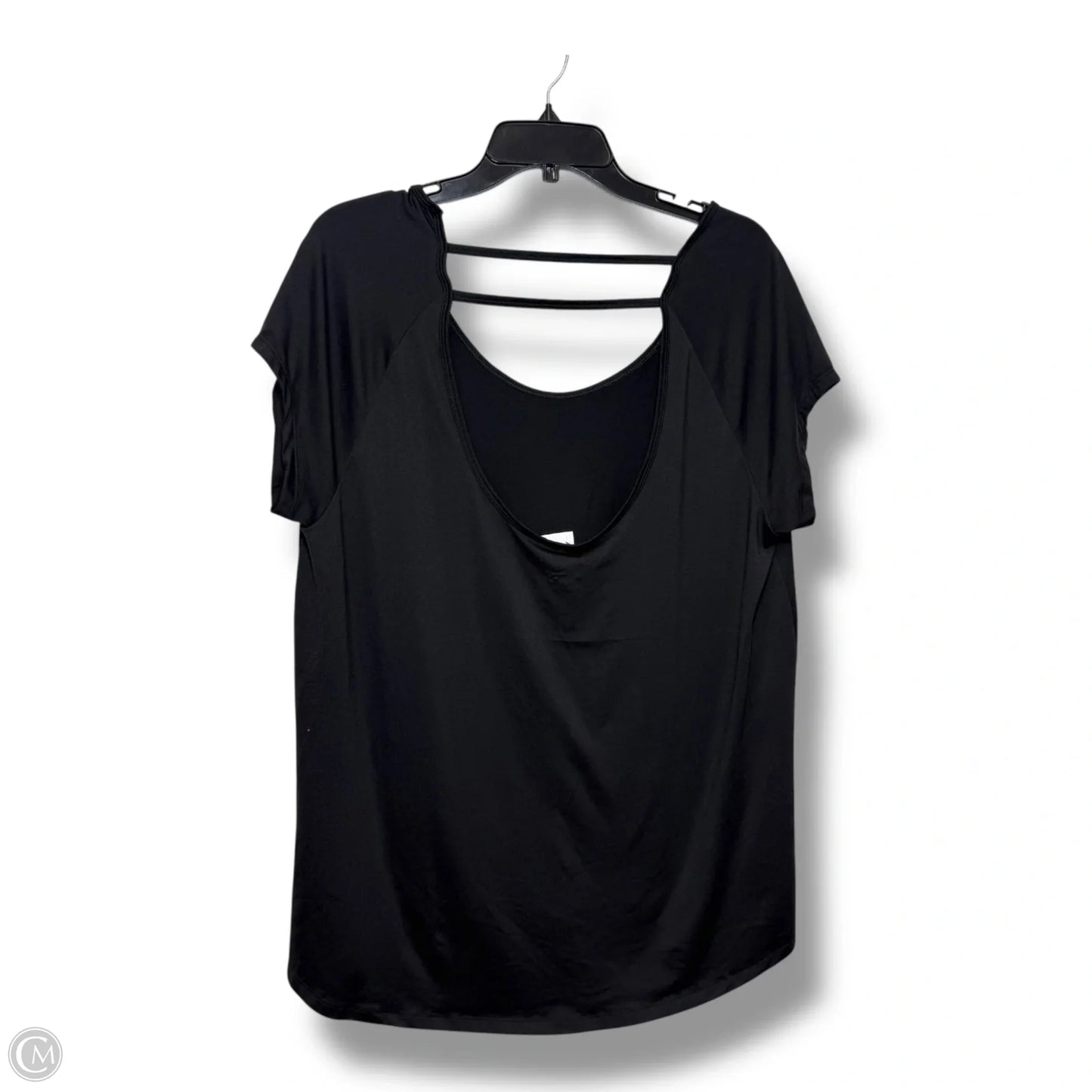 Athletic Top Short Sleeve By Champion In Black, Size: Xl