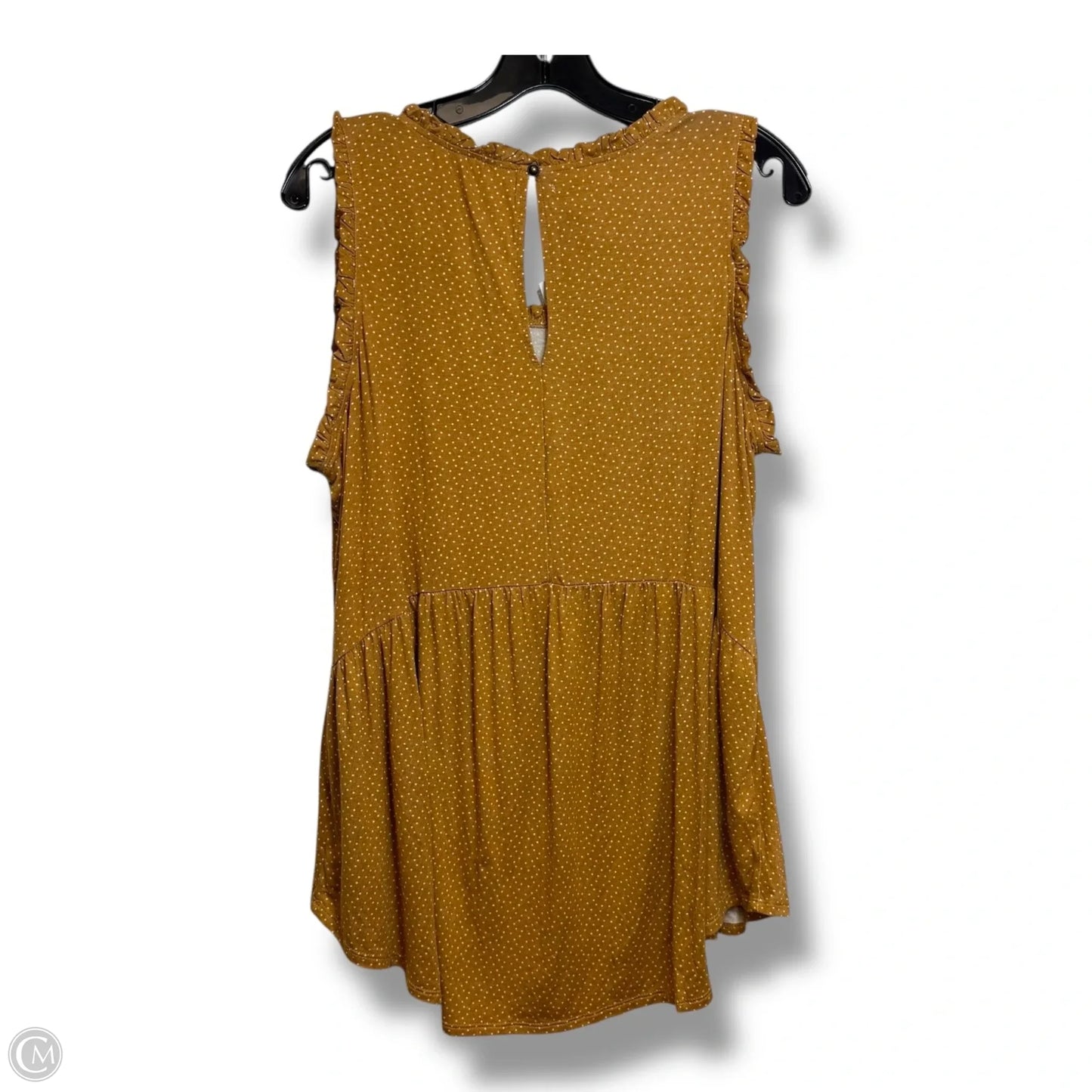 Top Sleeveless By Maurices In Gold, Size: Xl