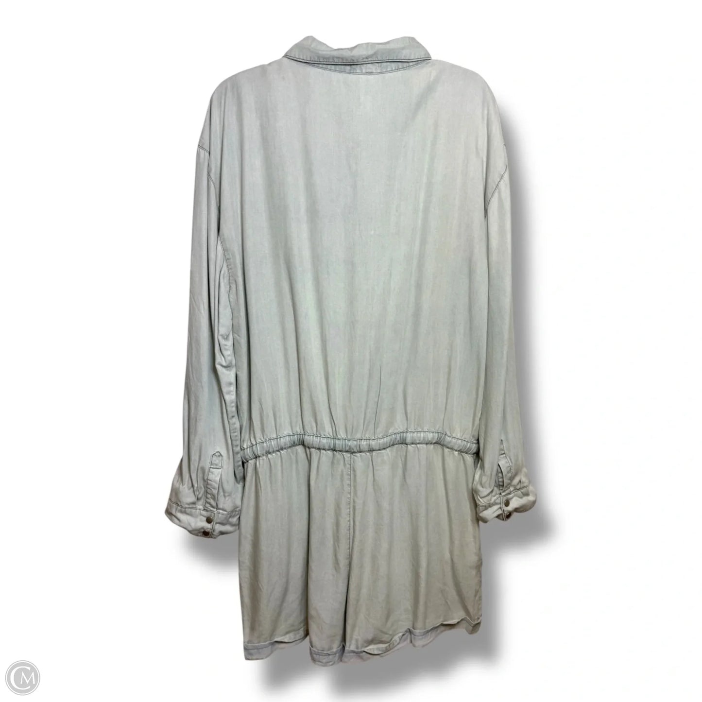 Romper By Clothes Mentor In Blue Denim, Size: 1x