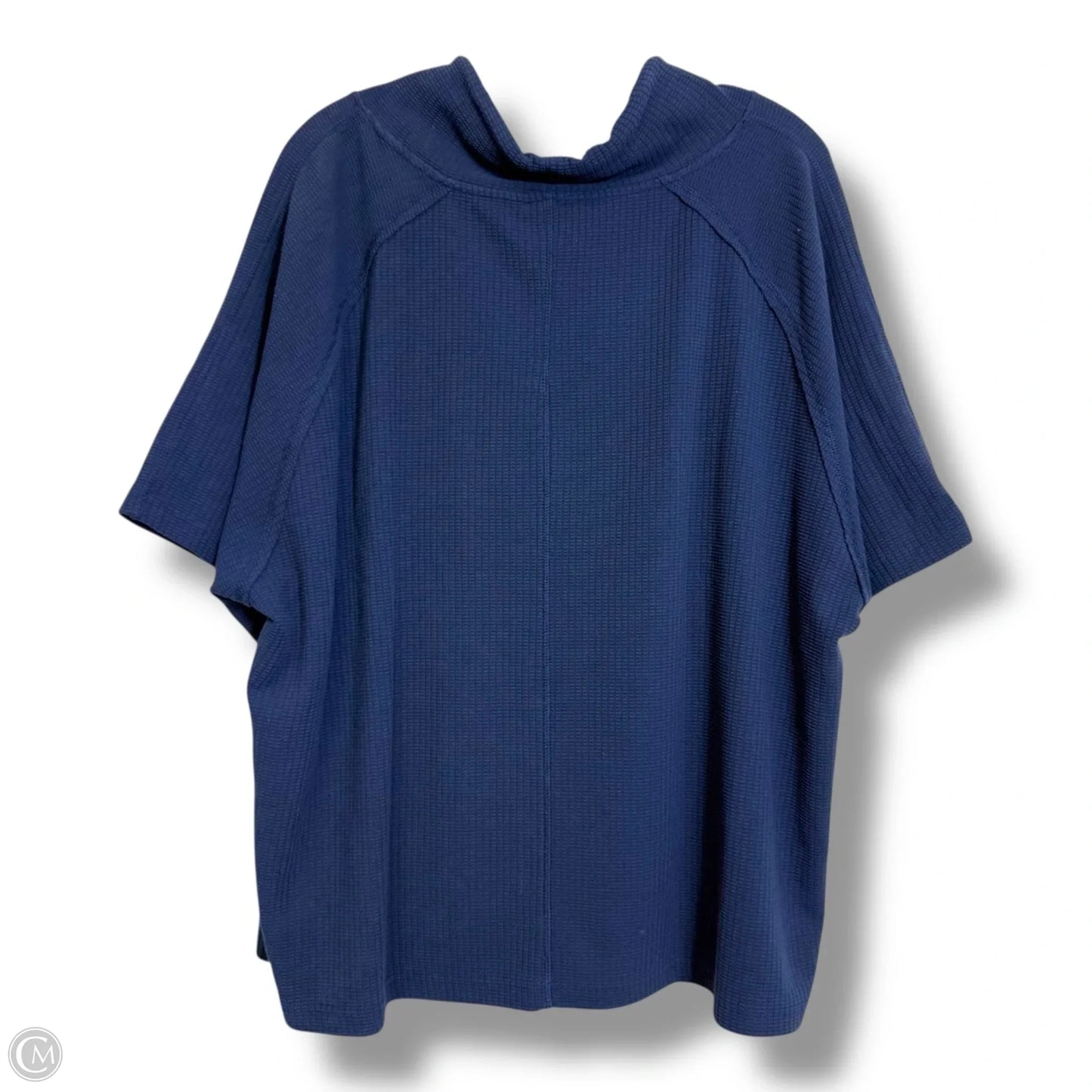 Top Short Sleeve By Tribal In Navy, Size: 2x