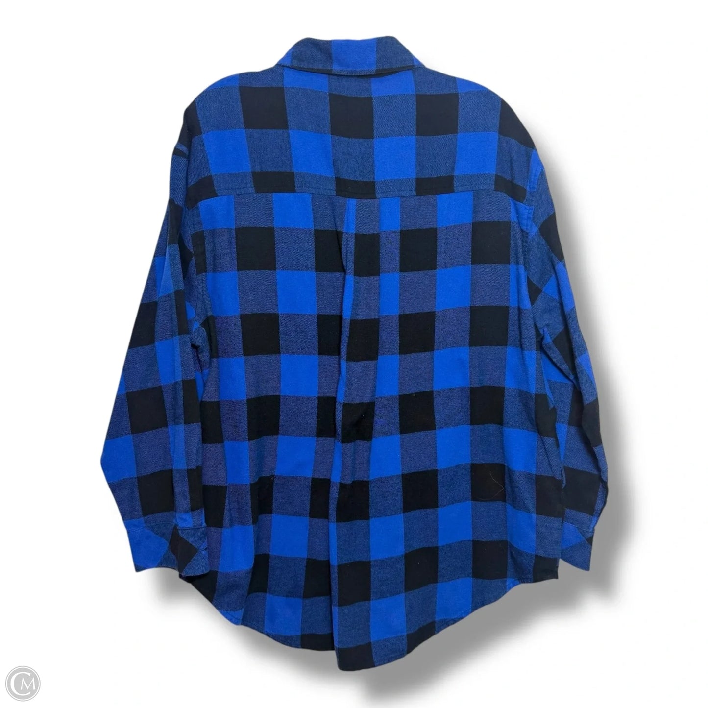 Top Long Sleeve By Wild Fable In Checkered Pattern, Size: M