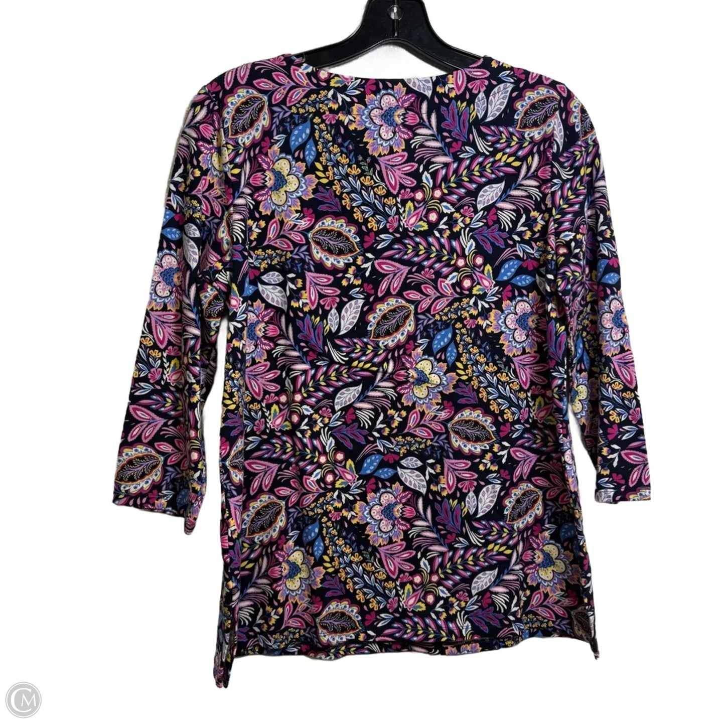 Top 3/4 Sleeve By Talbots In Floral Print, Size: Sp