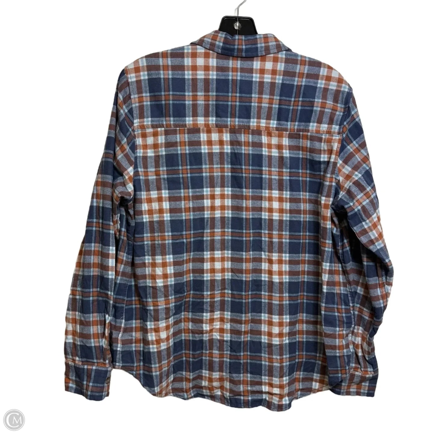Top Long Sleeve By Universal Thread In Plaid Pattern, Size: M
