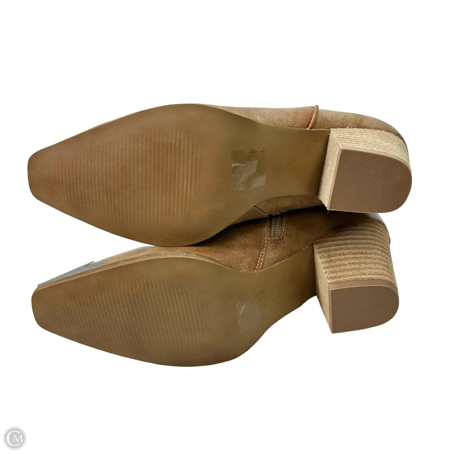 Boots Ankle Heels By Beast In Brown, Size: 8