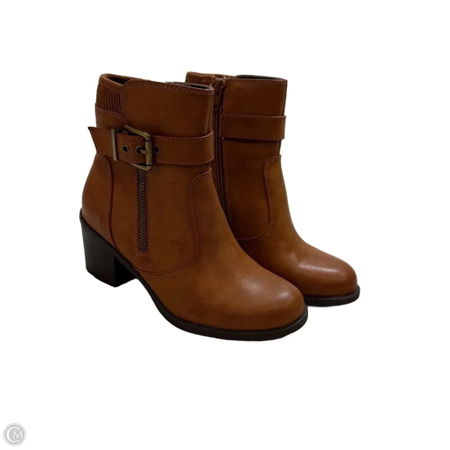 Boots Ankle Heels By White Mountain In Tan, Size: 5.5