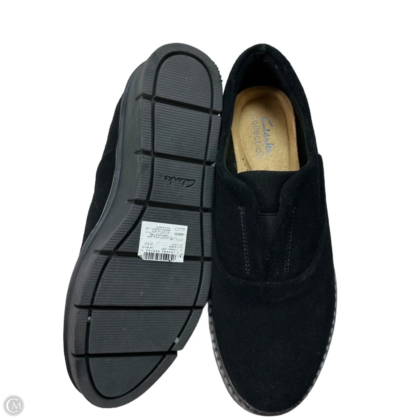 Shoes Heels Wedge By Clarks In Black, Size: 9