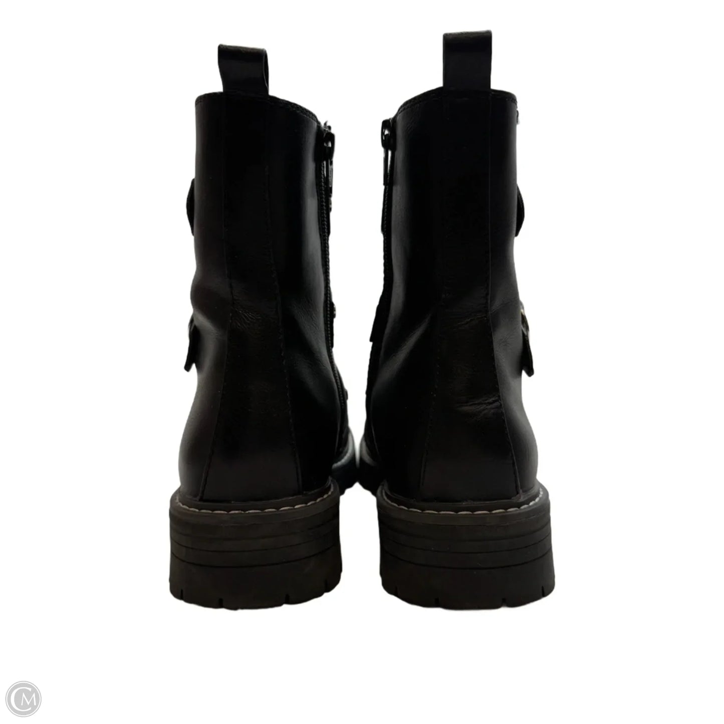 Boots Ankle Flats By So In Black, Size: 8