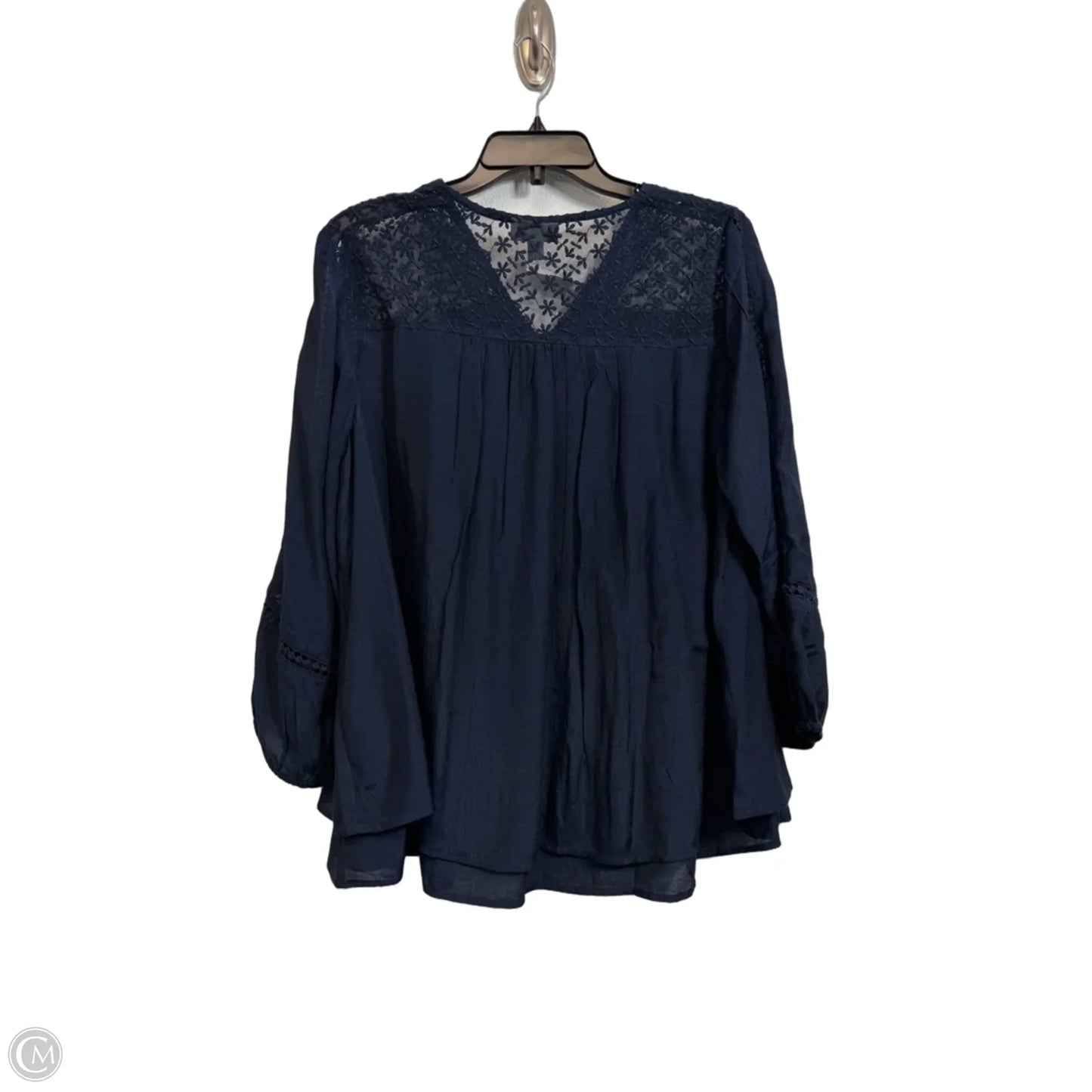 Top Long Sleeve By Style And Company In Navy, Size: 1x