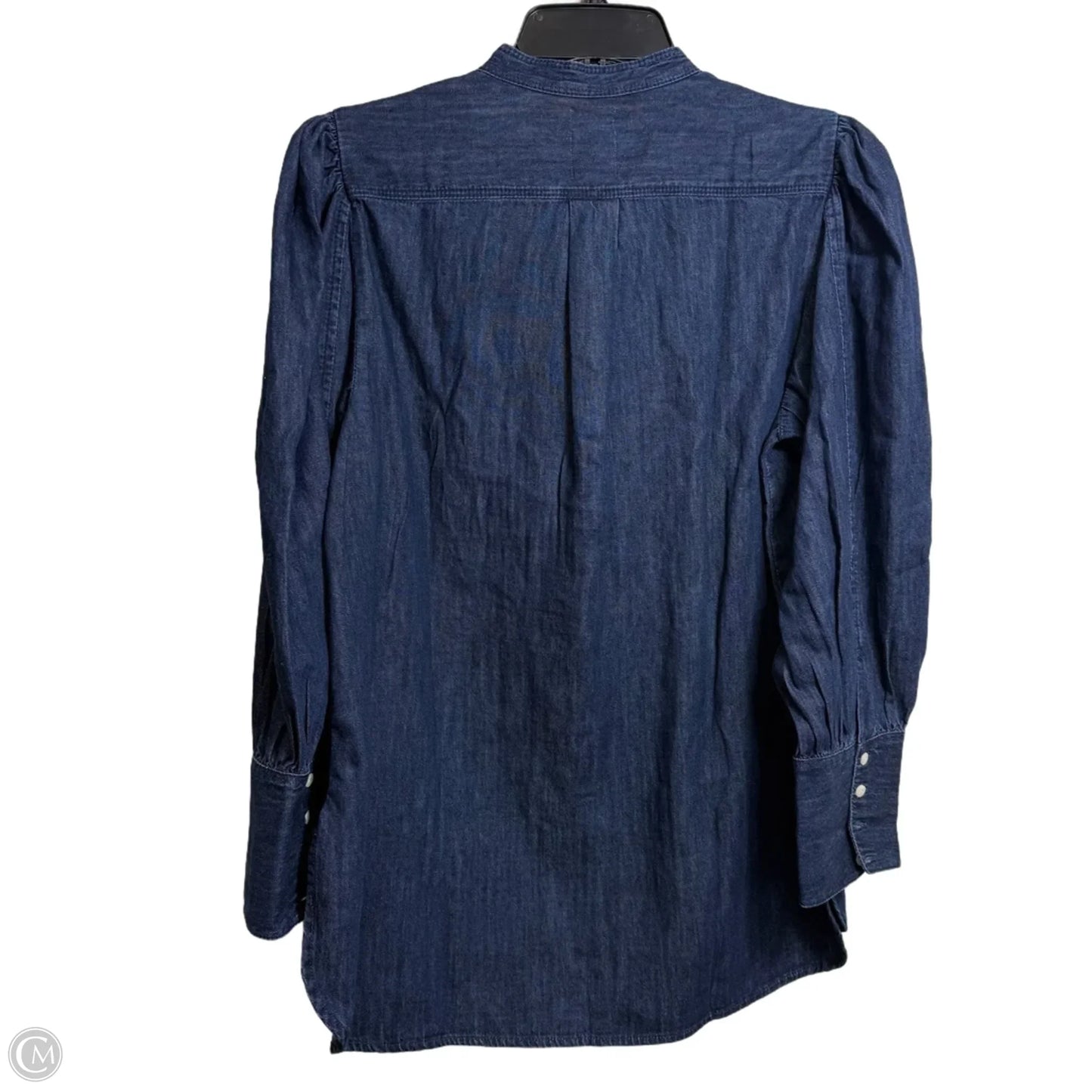 Top Long Sleeve By Gap In Blue Denim, Size: S