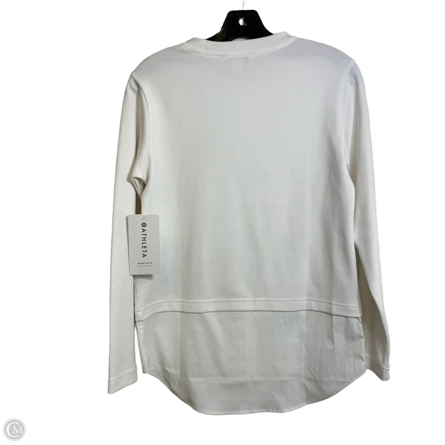Top Long Sleeve By Athleta In Ivory, Size: Xxs