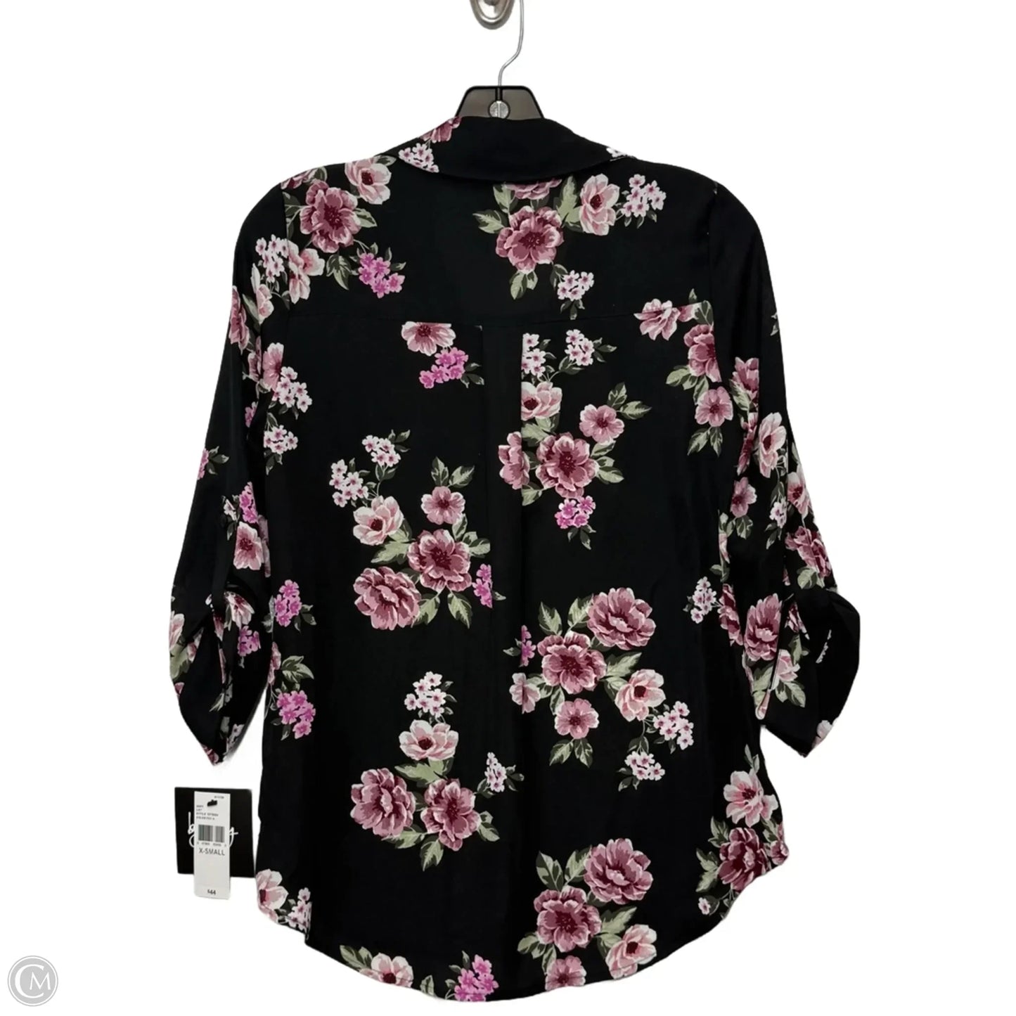 Top 3/4 Sleeve By By & By In Floral Print, Size: Xs