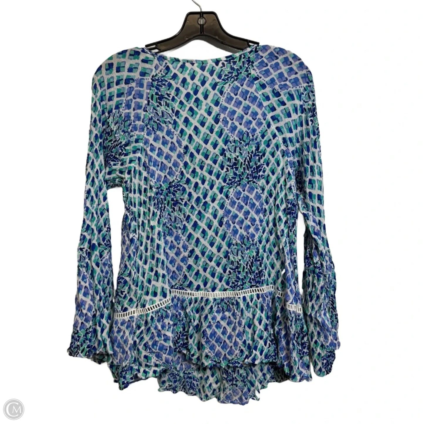 Top Long Sleeve Designer By Lilly Pulitzer In Blue, Size: S