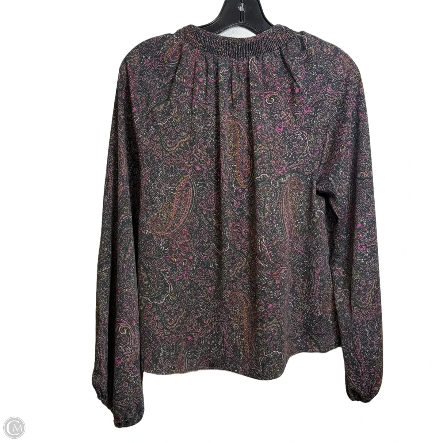 Top Long Sleeve By Evereve In Paisley Print, Size: S