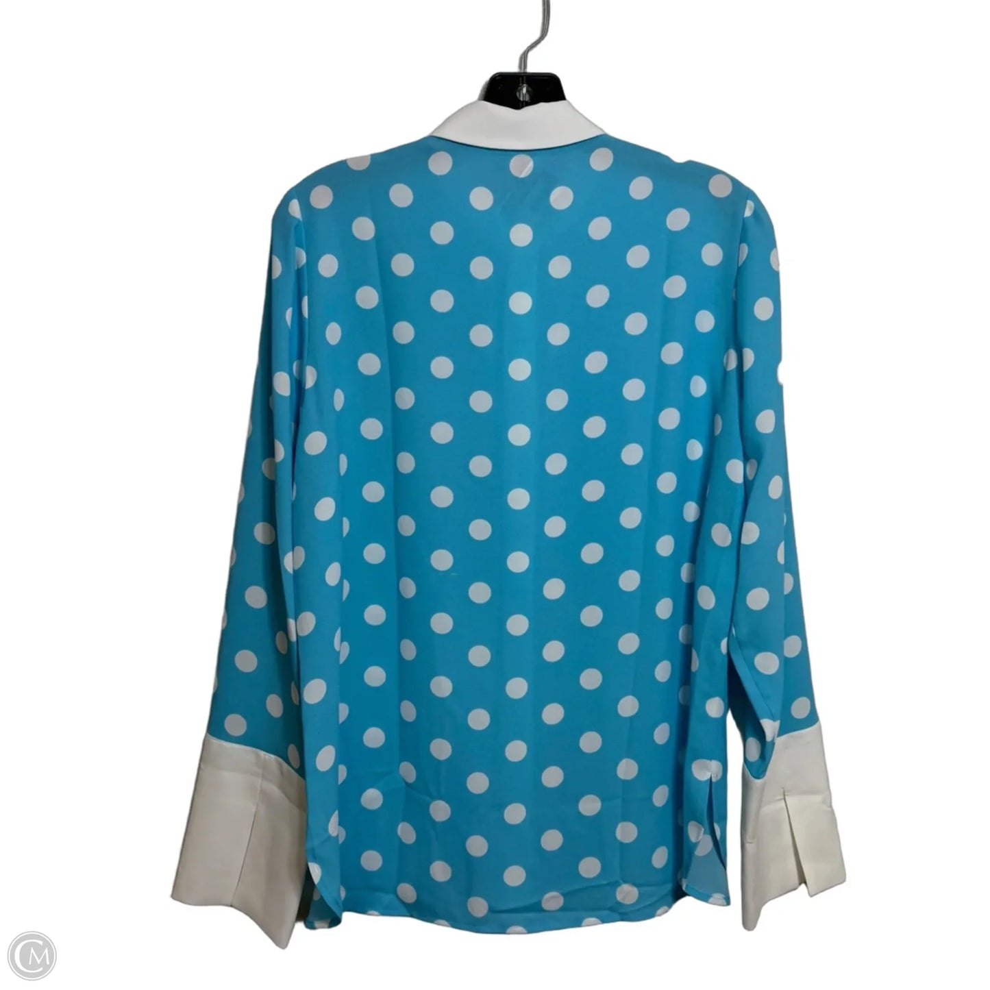Top Long Sleeve By Anne Klein In Polkadot Pattern, Size: M