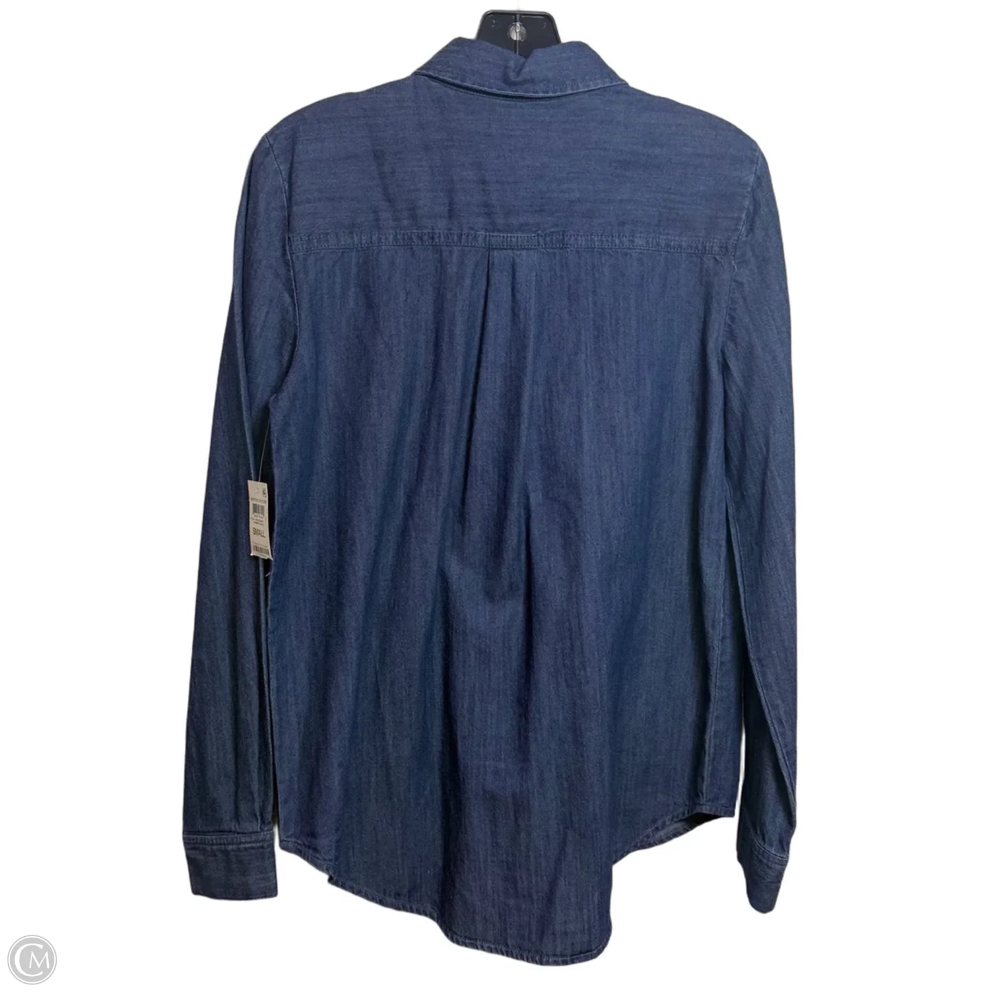 Top Long Sleeve By Style And Company In Blue Denim, Size: S