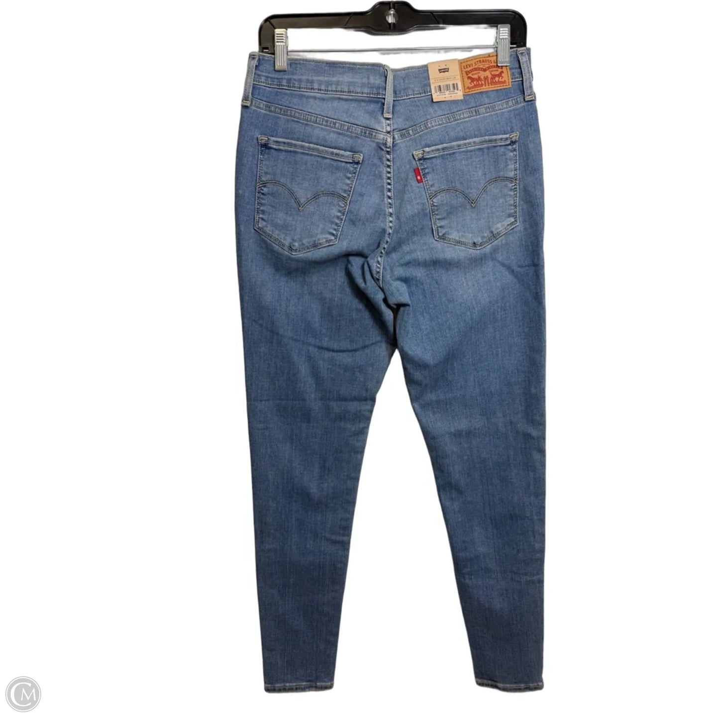 Jeans Skinny By Levis In Blue Denim, Size: 10