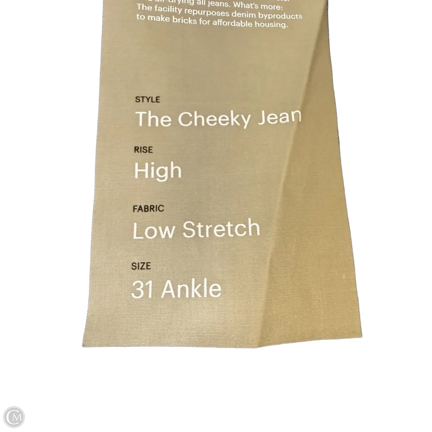 Jeans Cropped By Everlane In Blue Denim, Size: 12