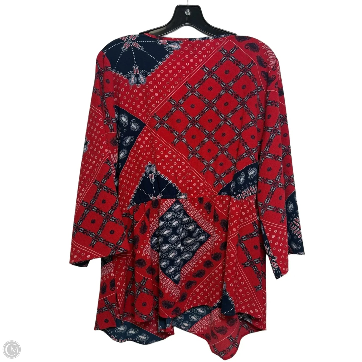 Top 3/4 Sleeve By Lane Bryant In Red, Size: 1x