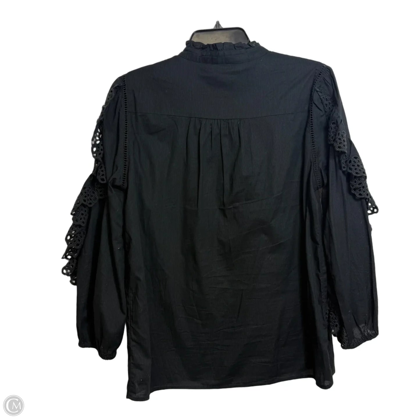 Top 3/4 Sleeve By J. Crew In Black, Size: S
