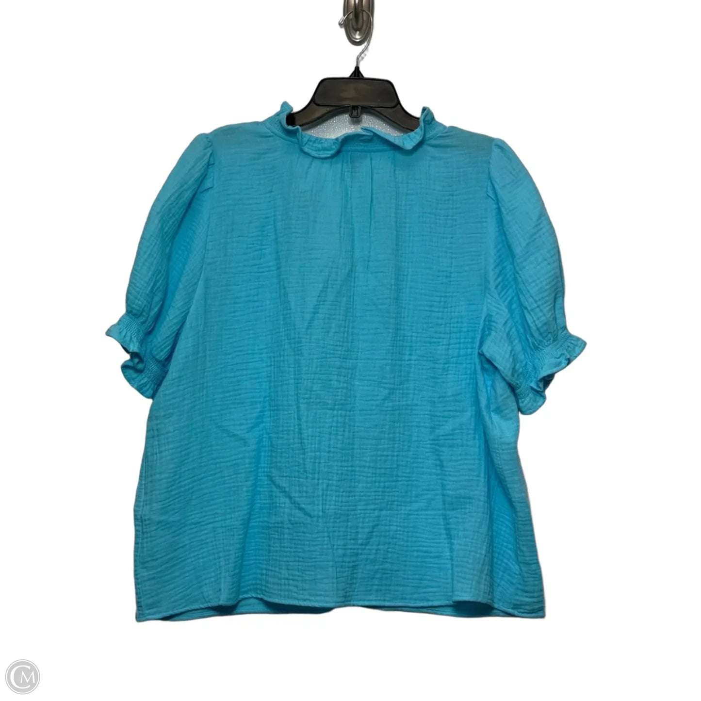 Top Short Sleeve By Talbots In Blue, Size: Xl