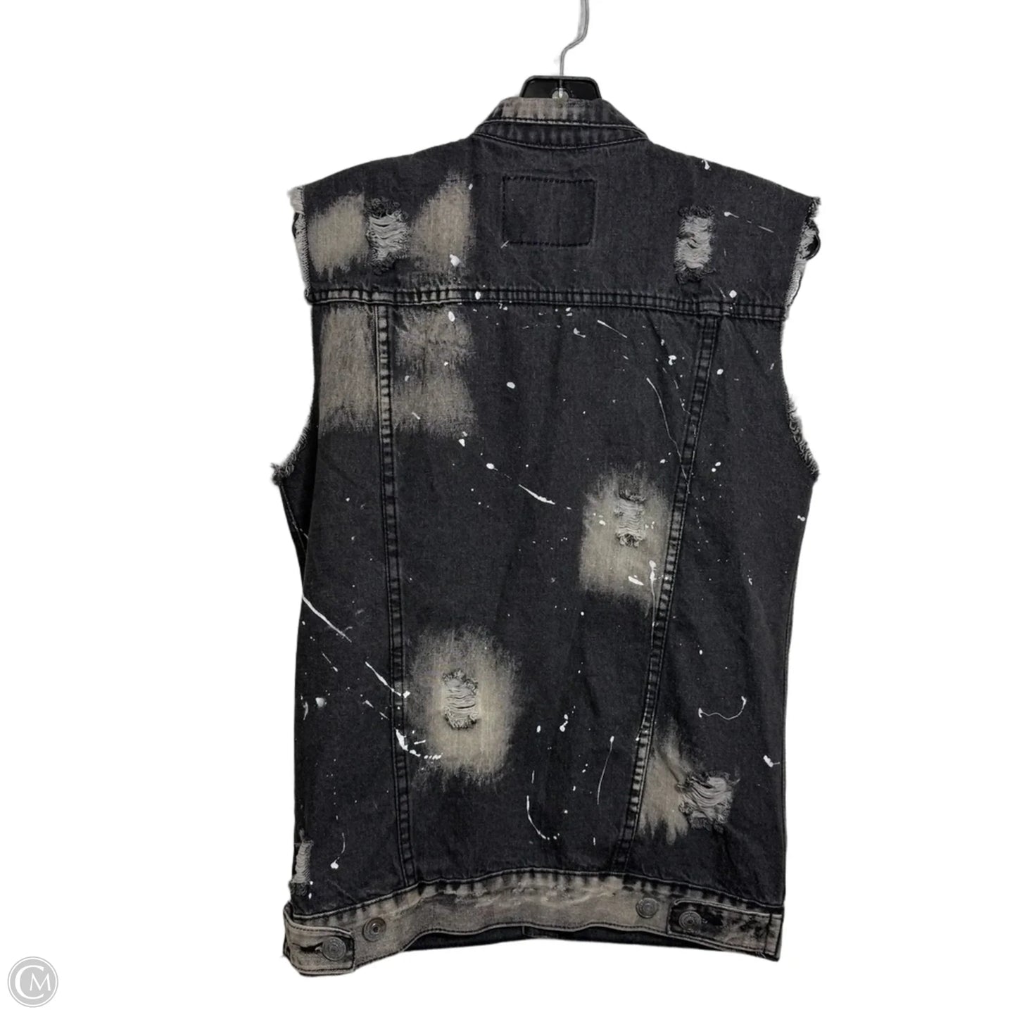 Vest Other By Clothes Mentor In Black Denim, Size: S