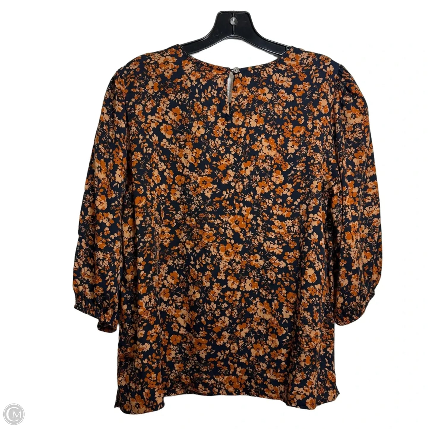 Top 3/4 Sleeve By J. Jill In Floral Print, Size: M
